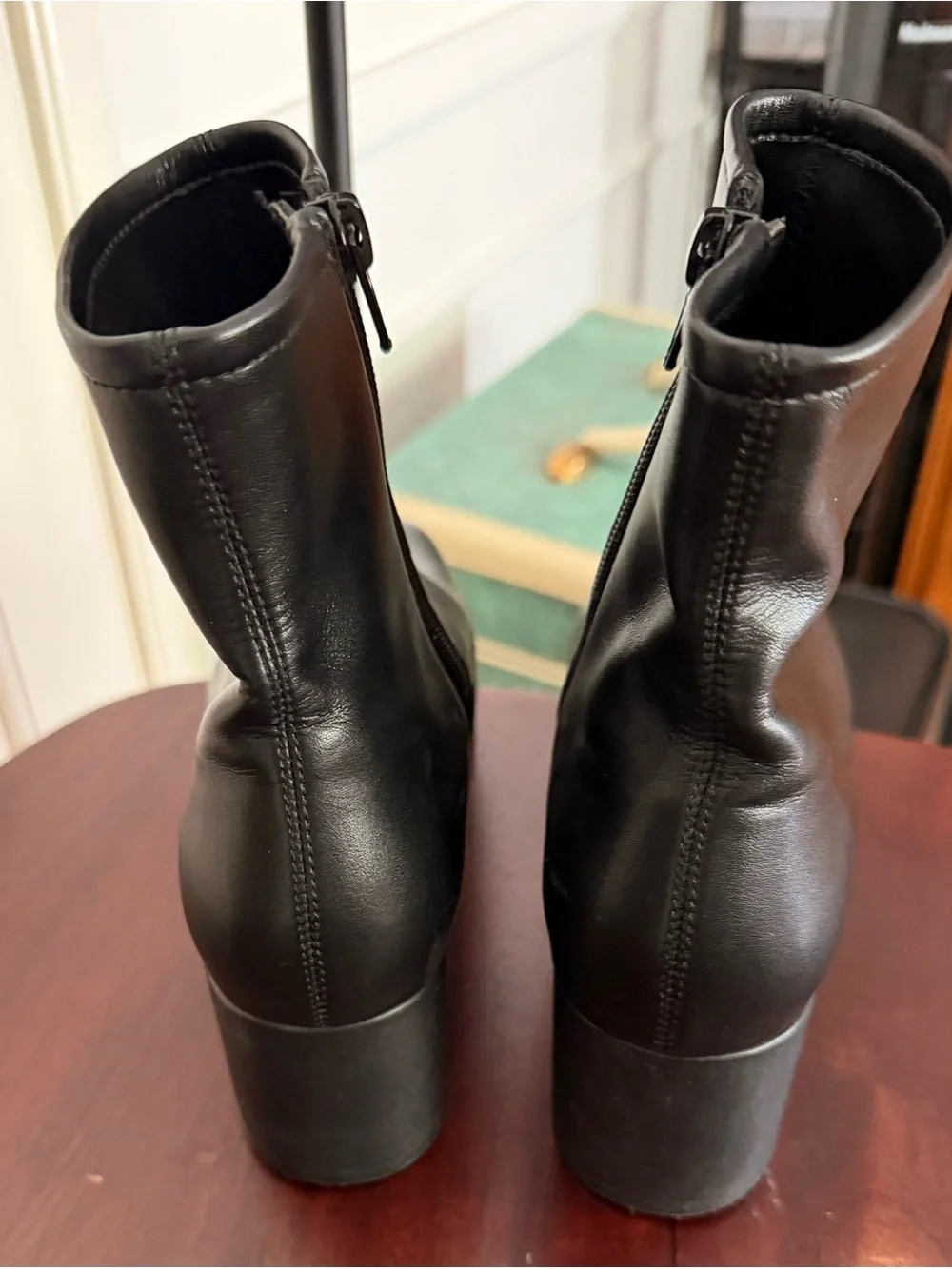 Jeffrey Campbell Black Leather Ankle Booties